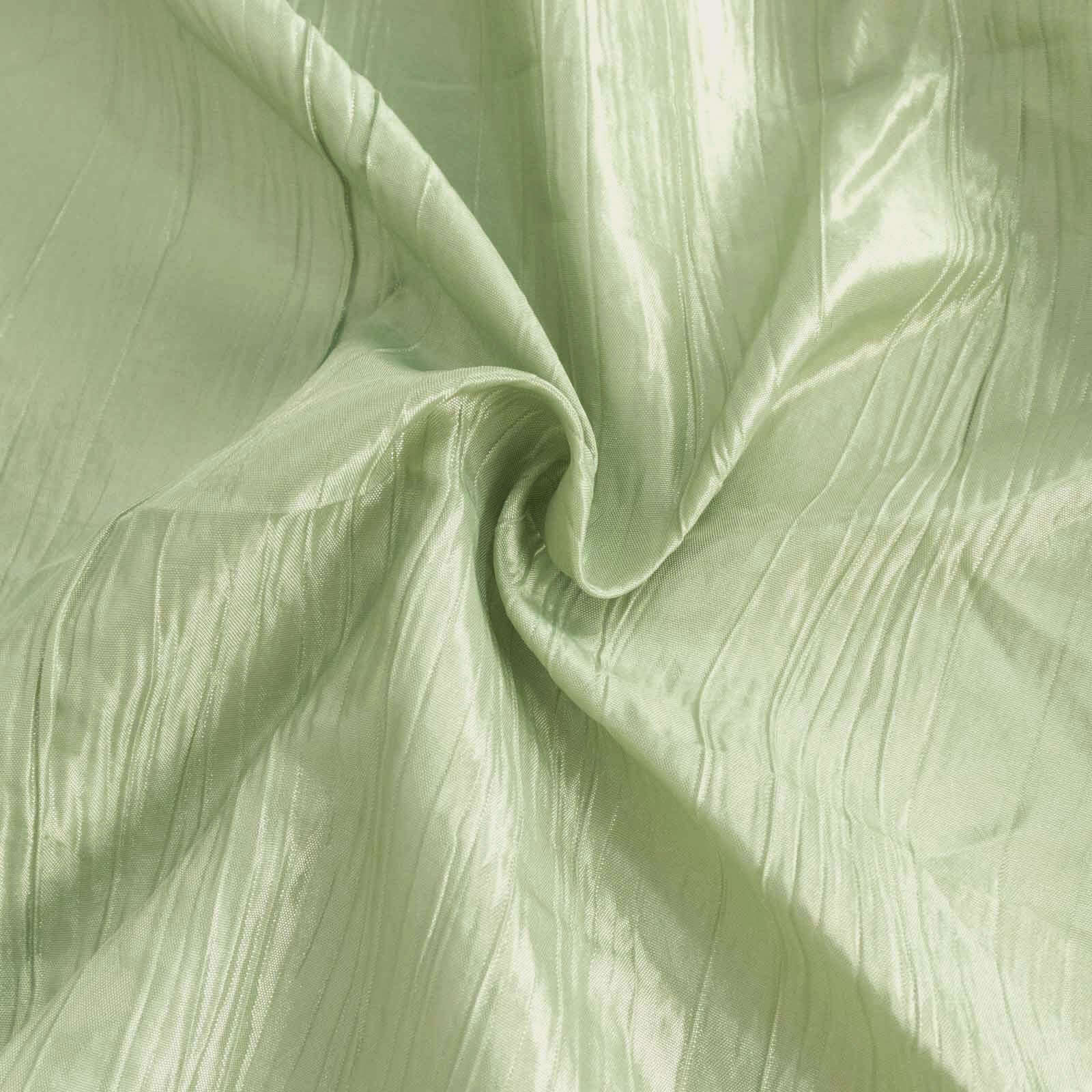 5 Pack Taffeta 20"x20" Napkins Sage Green - Accordion Crinkle Dinner Napkins