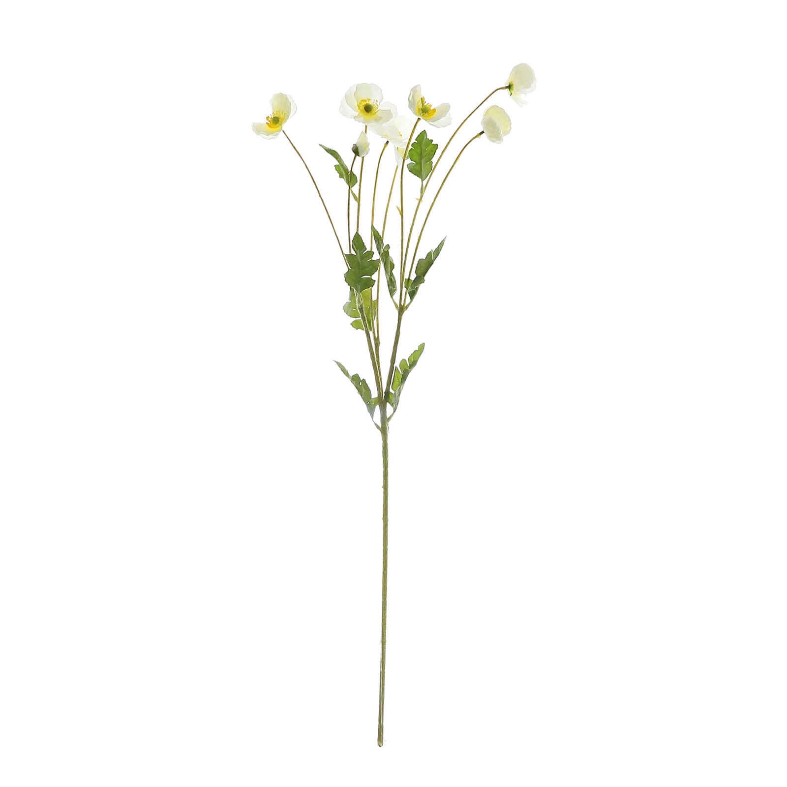 2 Stems 33" Ivory Artificial Silk Poppy Flower Bouquet Bushes