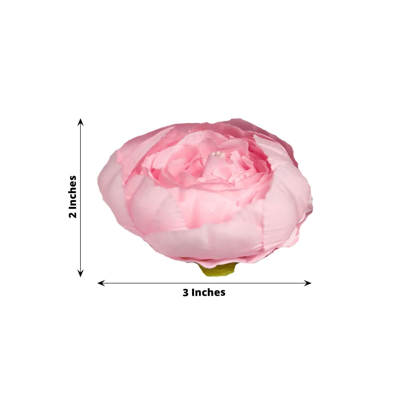 10-Pack Artificial Peony Flower Heads Pink - Versatile Faux Craft Flowers for DIY Event Styling Scrapbooking & Floral Arrangements 3"