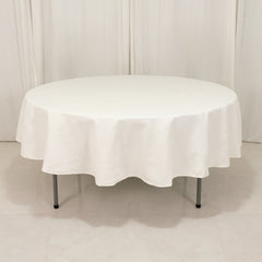Cotton Blend 90" Round Tablecloth Ivory - Wrinkle-Resistant Table Cover