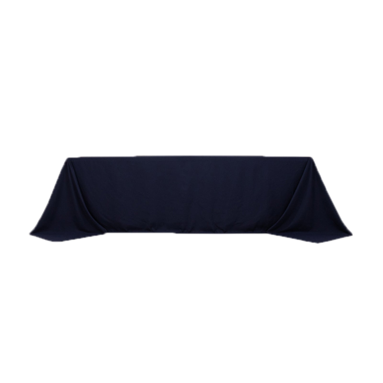 Cotton Blend 90"x156" Rectangle Tablecloth Navy Blue - Seamless Wrinkle-Resistant Table Cover