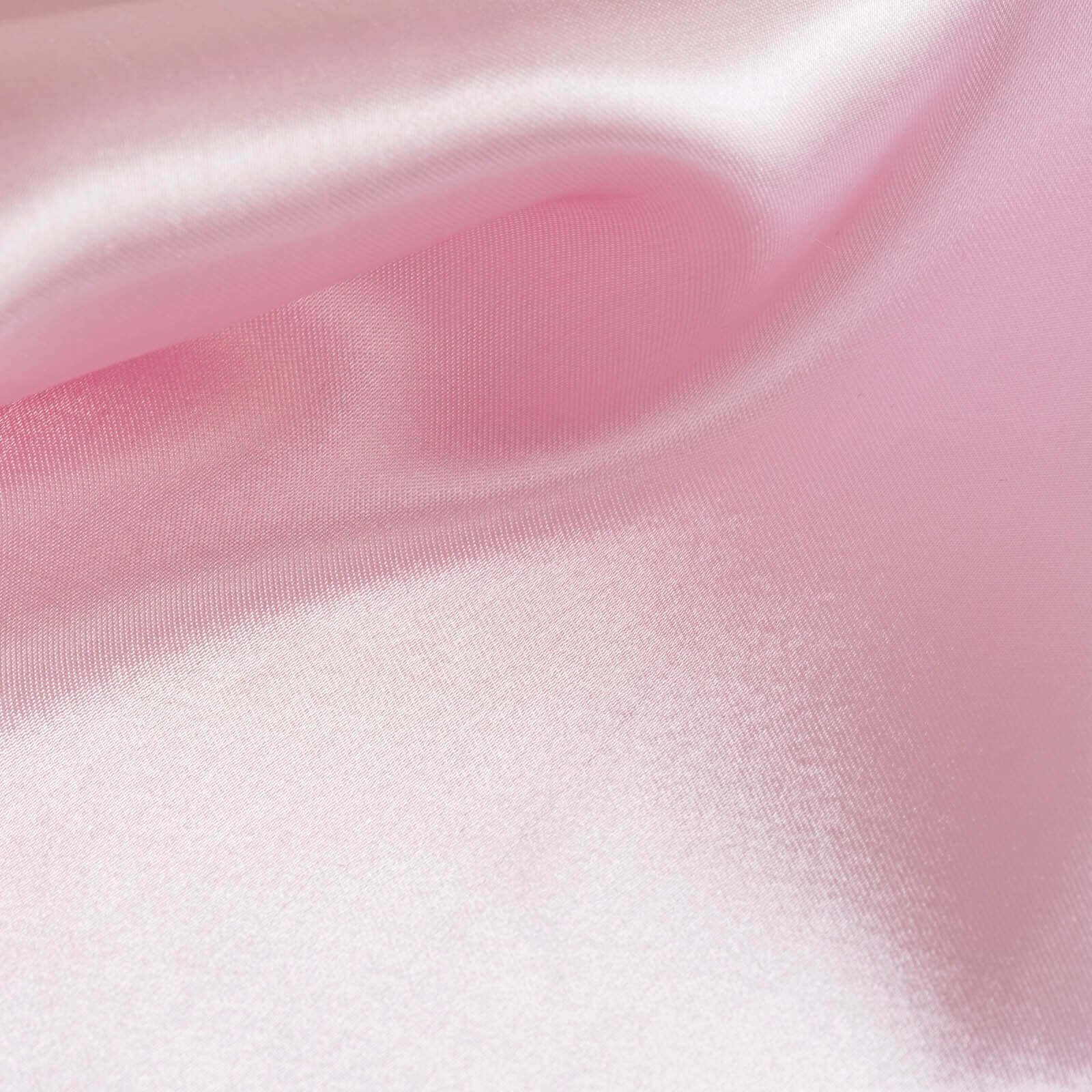 5 Pack Satin 20"x20" Napkins Pink - Luxurious Shine & Smooth Dinner Napkins