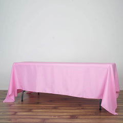Polyester 72"x120" Rectangle Tablecloth Pink - Durable and Stylish Table Cover