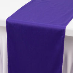 Scuba Polyester 12"x108" Table Runner Purple - Wrinkle-Free Table Linen