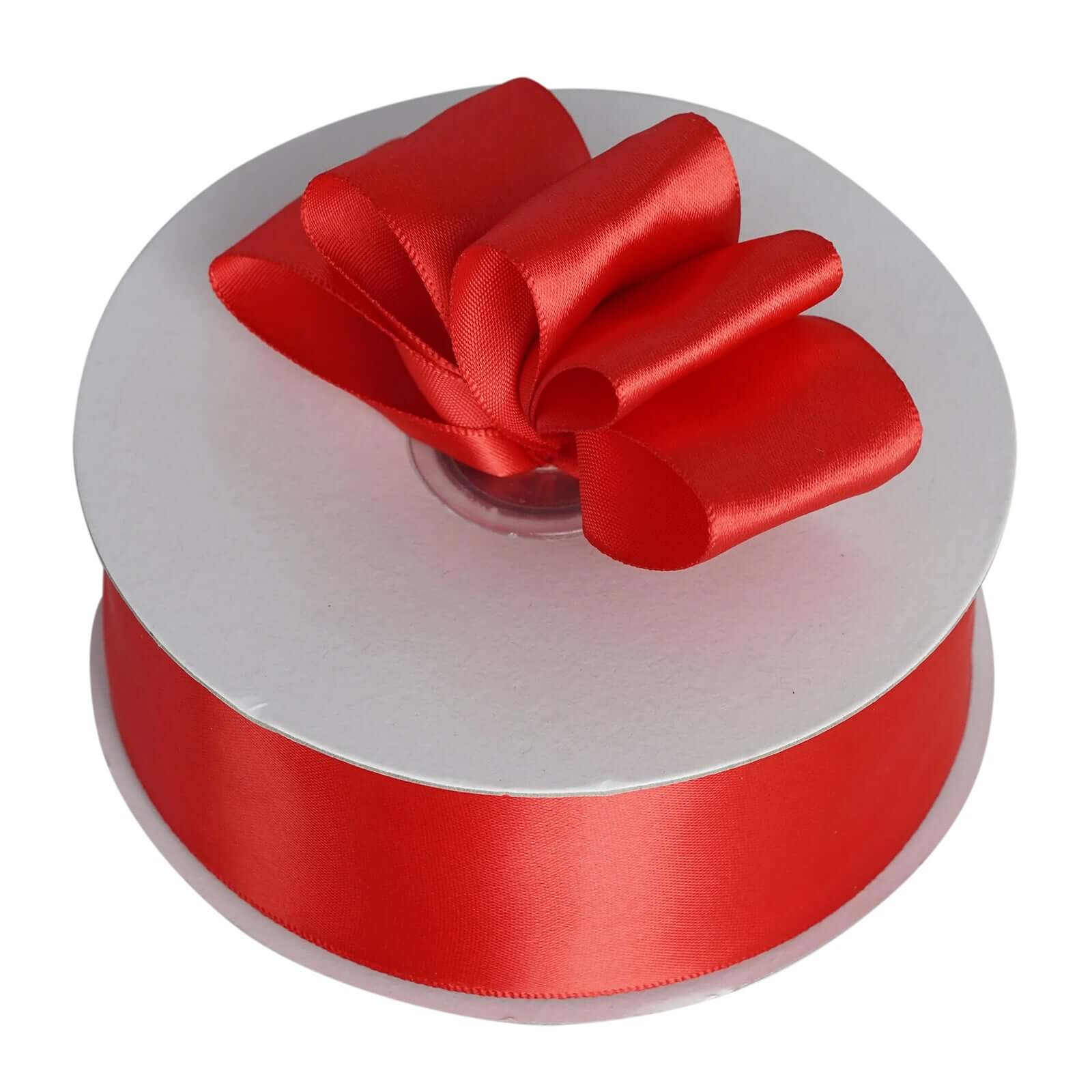 50 Yards 1.5" Red Single Face Decorative Satin Ribbon