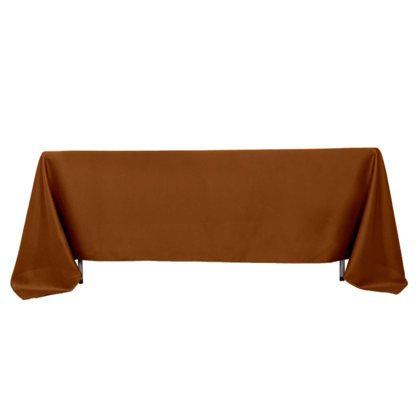 Polyester 72"x120" Rectangle Tablecloth Cinnamon Brown - Durable and Stylish Table Cover