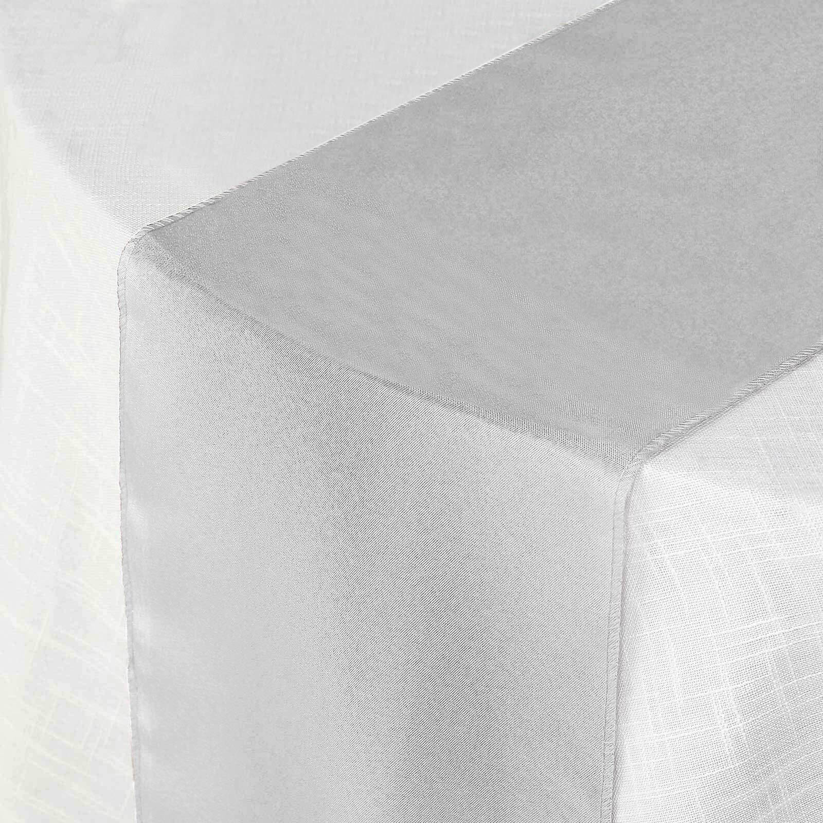 Polyester 12"x108" Table Runner Silver - Durable & Wrinkle-Resistant Table Decor