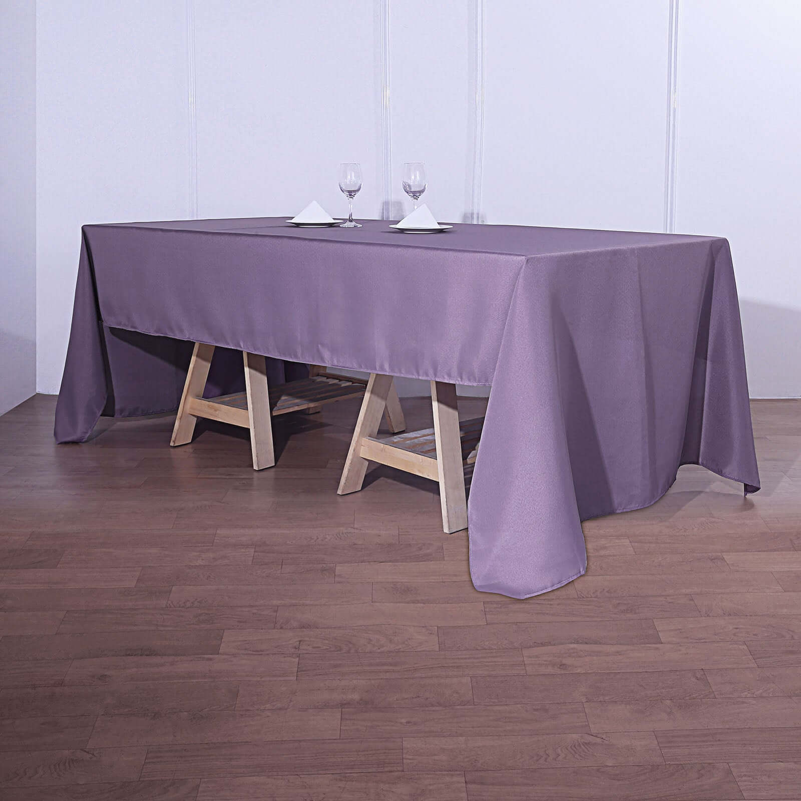 Polyester 72"x120" Rectangle Tablecloth Violet Amethyst - Durable and Stylish Table Cover