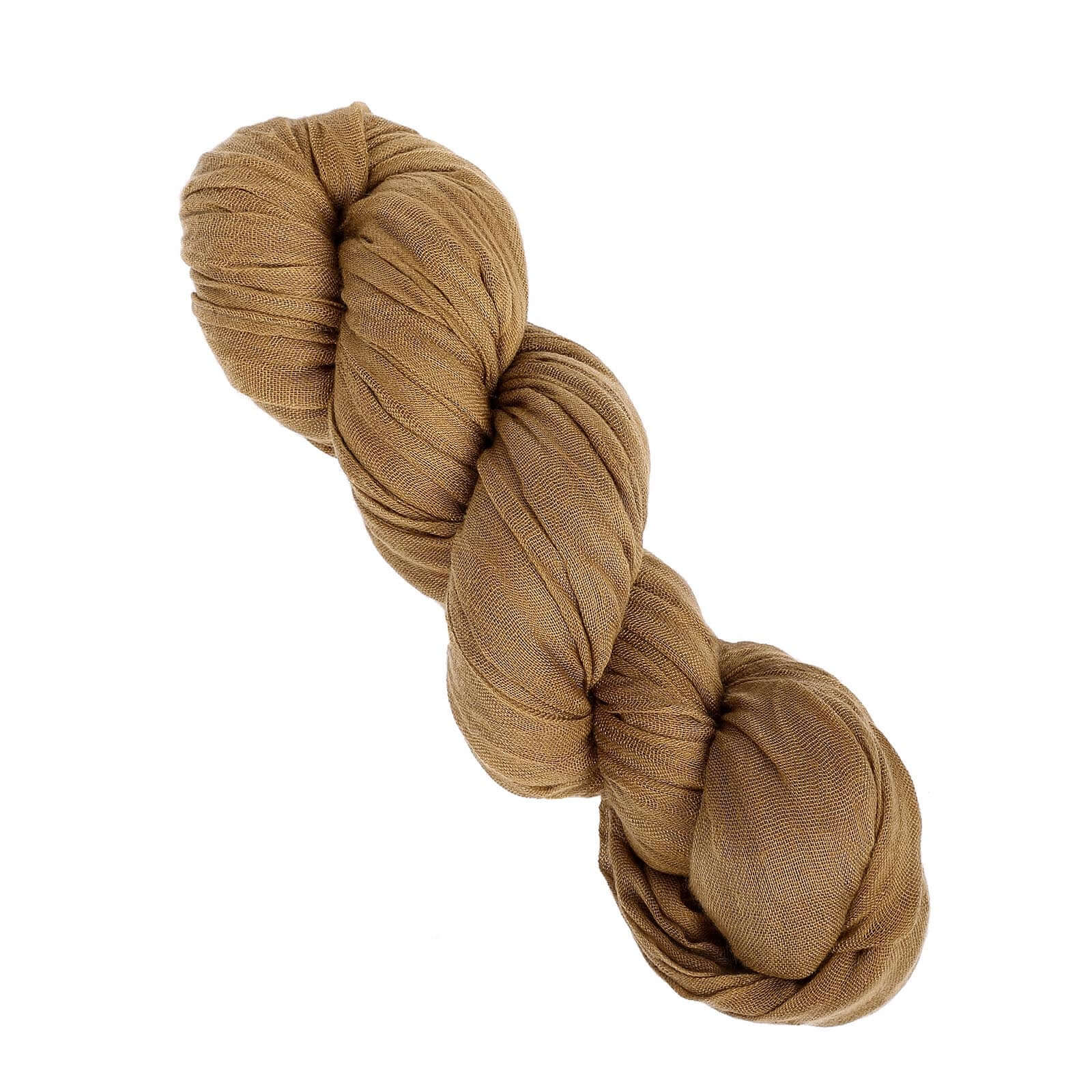 Gauze Cheesecloth 10ft Table Runner Gold - Soft & Rustic Boho Linen Runner