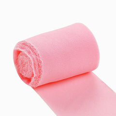 2 Pack 6yd Pink Silk-Like Chiffon Linen Ribbon Roll For Bouquets, Wedding Invitations Gift Wrapping