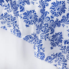 Flocking 60"x60" Table Overlay Square Tablecloth Royal Blue - Damask Table Cover
