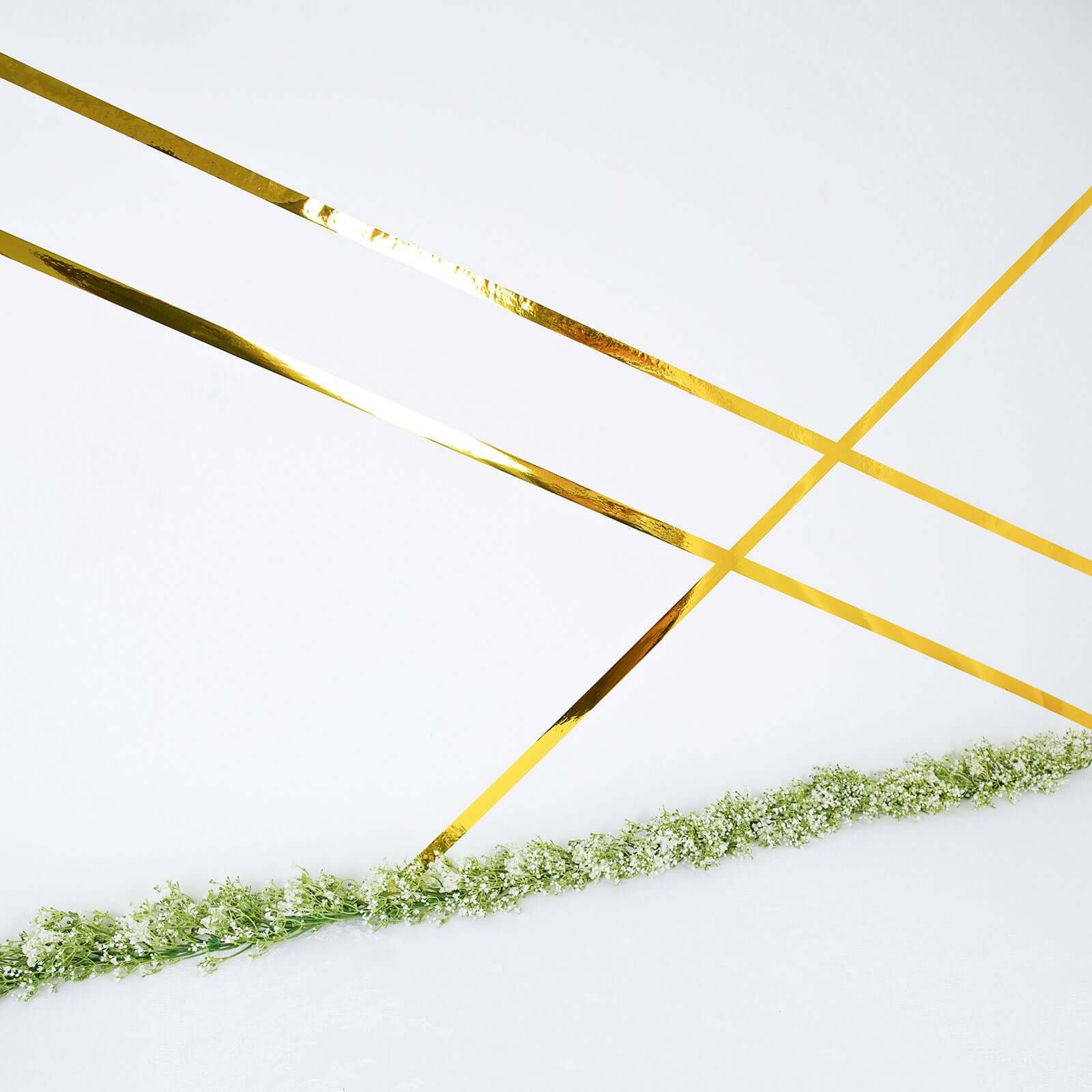 100 Yds 1" Gold Metallic Mylar Film Tape with Acrylic Adhesive, DIY Shelf Craft Tape