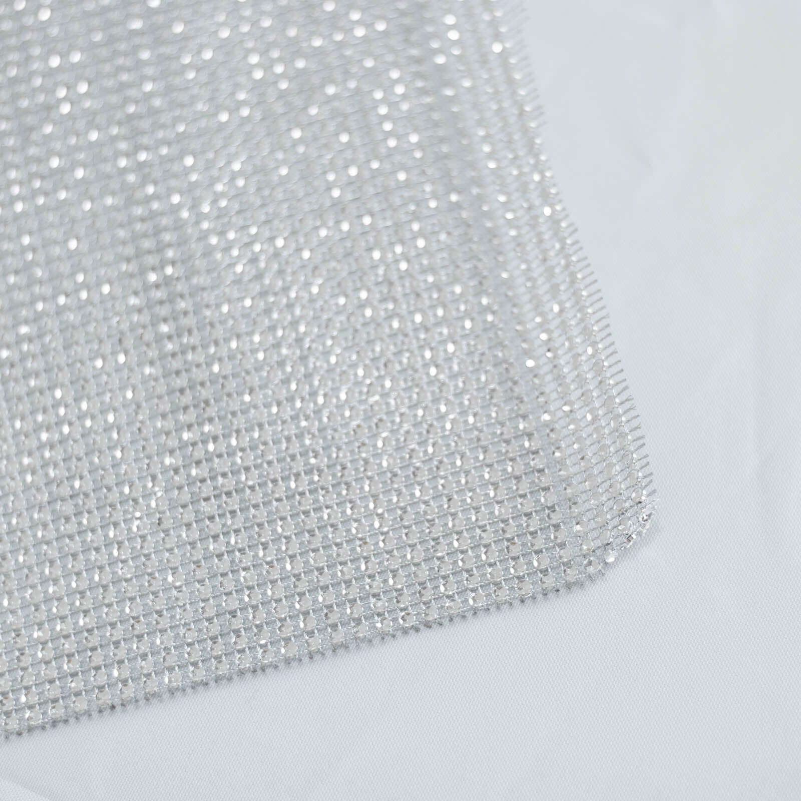 Crystal Rhinestone 10"x108" Table Runner Silver - Chic Diamond Accent