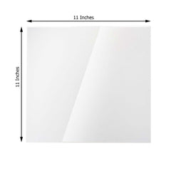 2-Pack Acrylic Plexiglass Sheets Top Plates Clear Square - Protective Film Coating 11" 3mm Thick