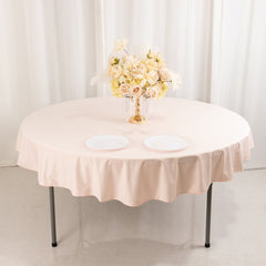 Scuba Round 70" Tablecloth Blush - Wrinkle Free & Stain Resistant Table Cover