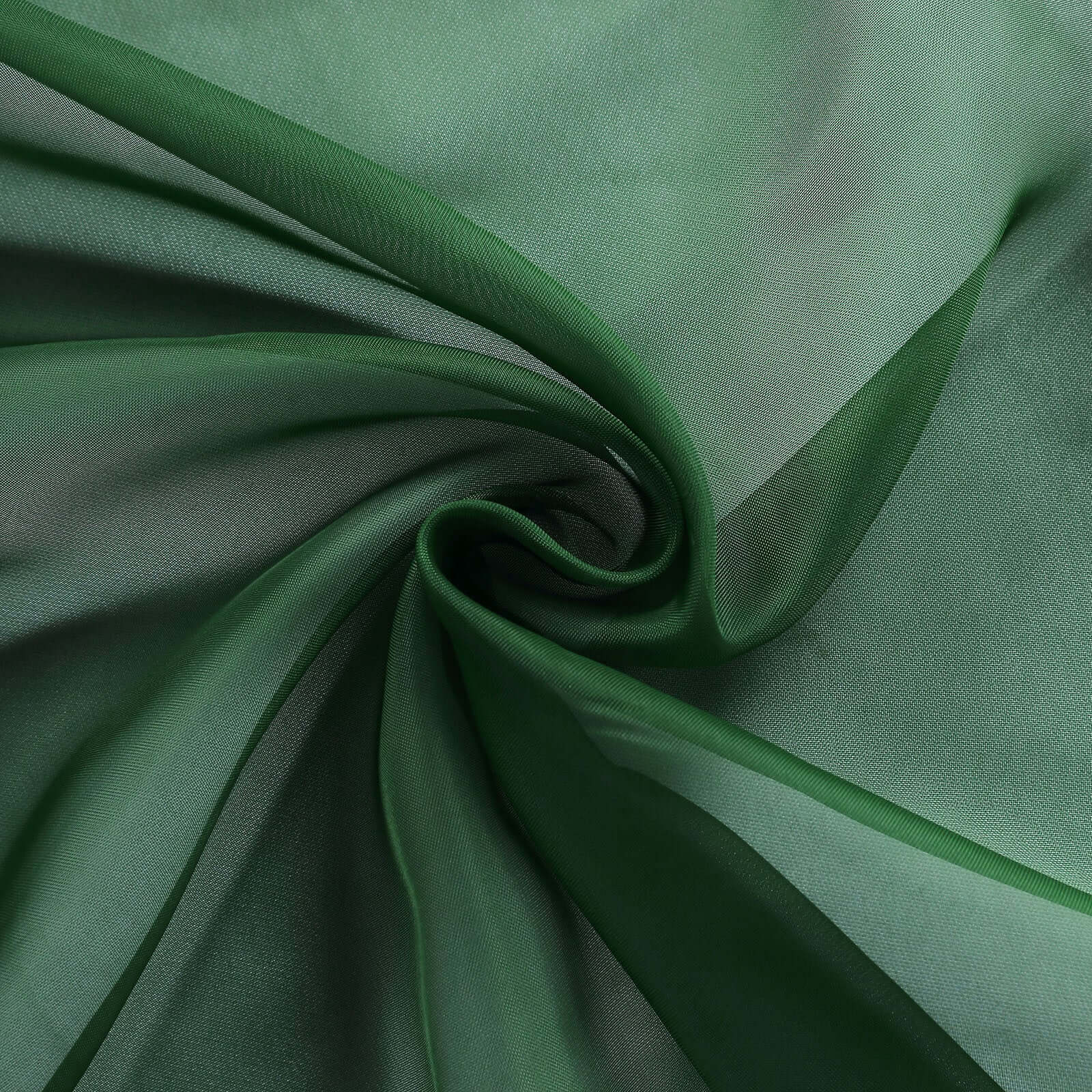 Chiffon Chair Sash with Curly Design Hunter Emerald Green - Stylish Chair Decorations
