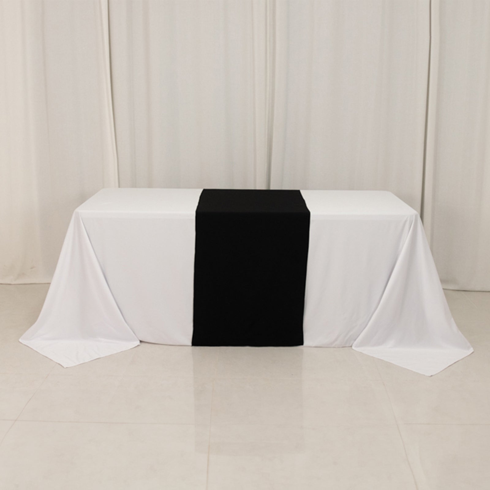 Wide Premium Polyester 24"x72" Table Runner Black - Sublimation Printable Banner