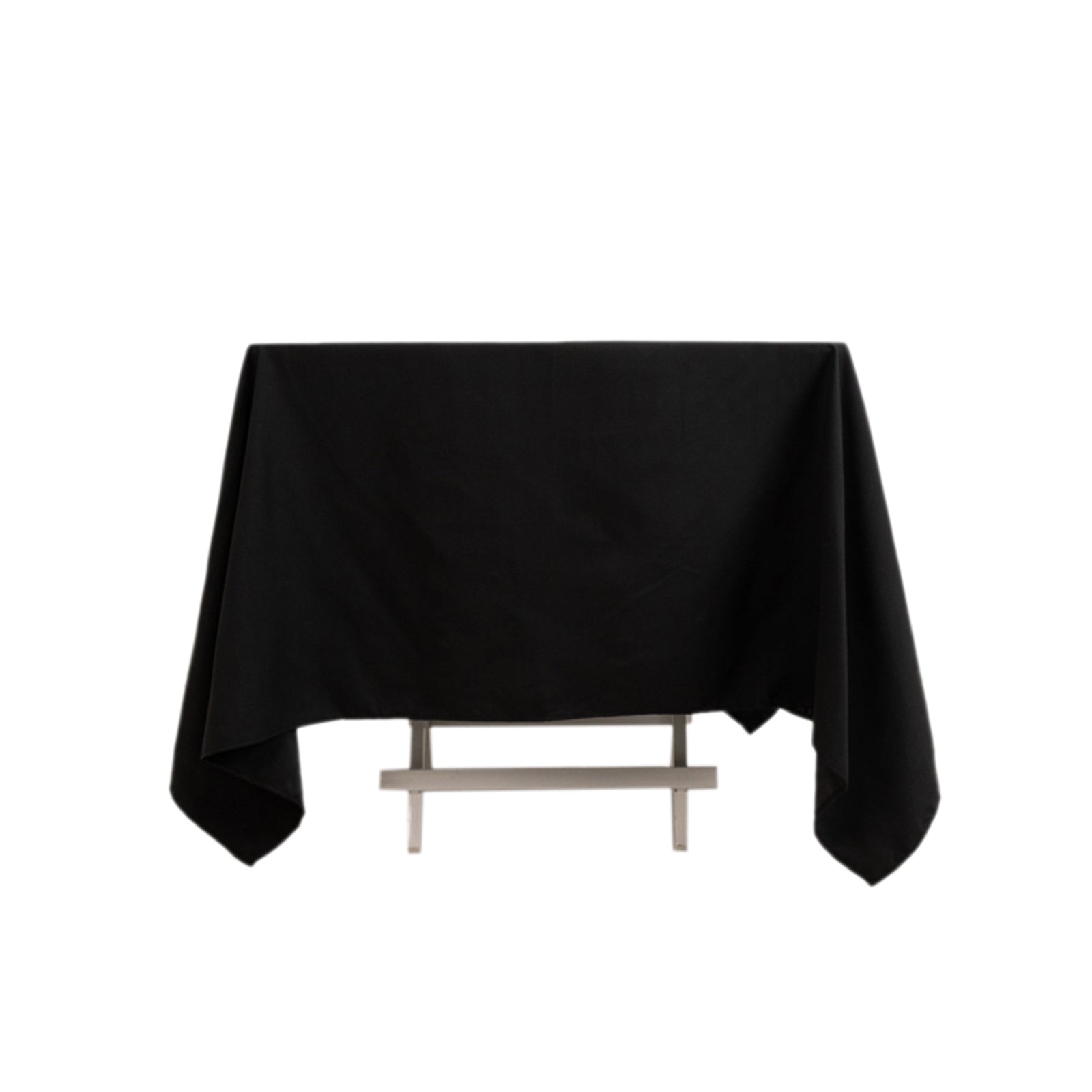 Cotton Blend 70"x70" Square Tablecloth Black - Wrinkle-Resistant Fabric Table Cover