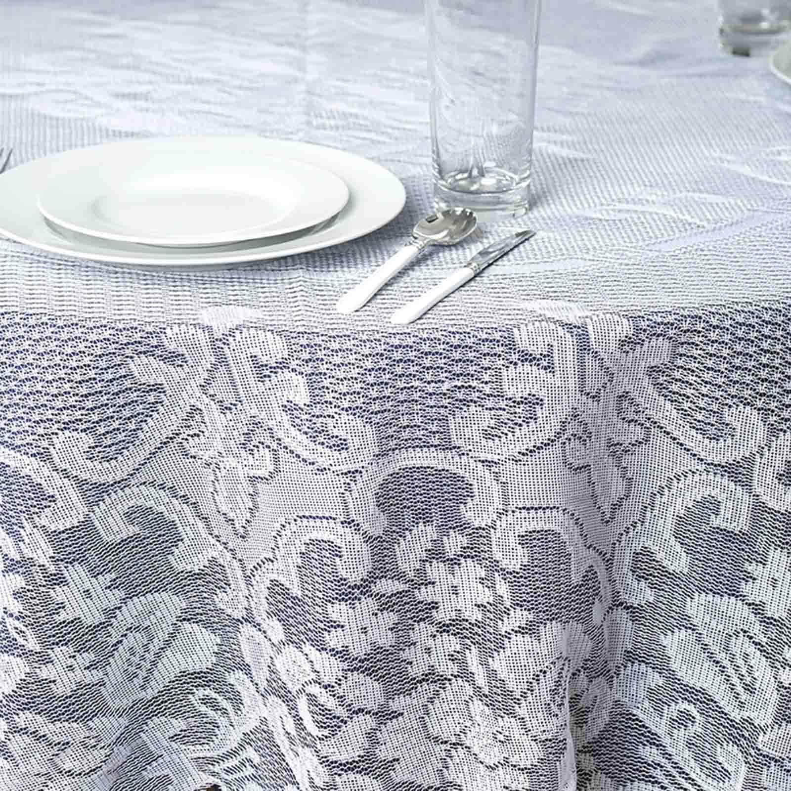 Lace 70" Round Tablecloth Ivory - Premium Design for Intimate Table Settings