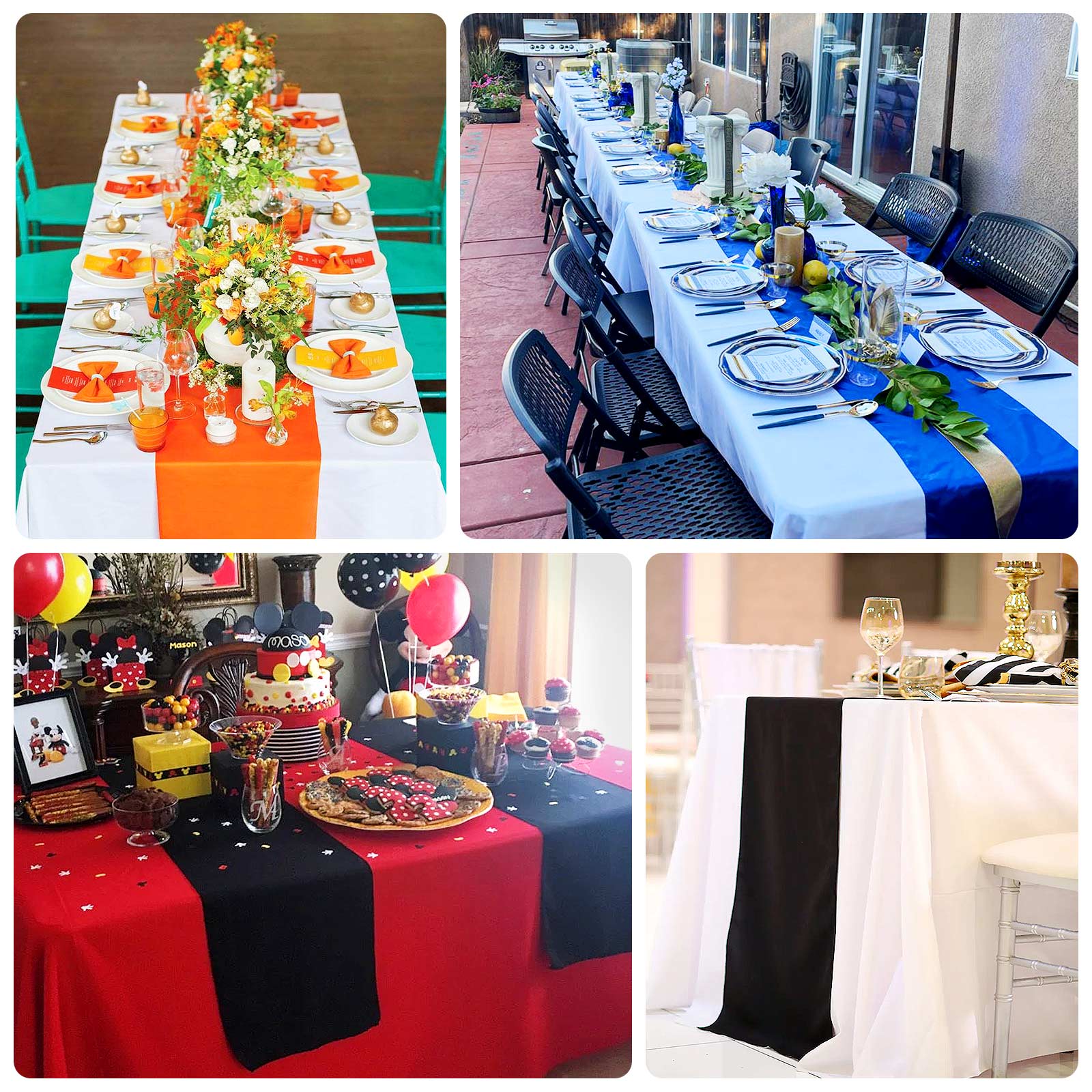 Scuba Polyester 12"x108" Table Runner Lavender Lilac - Wrinkle-Free Table Linen