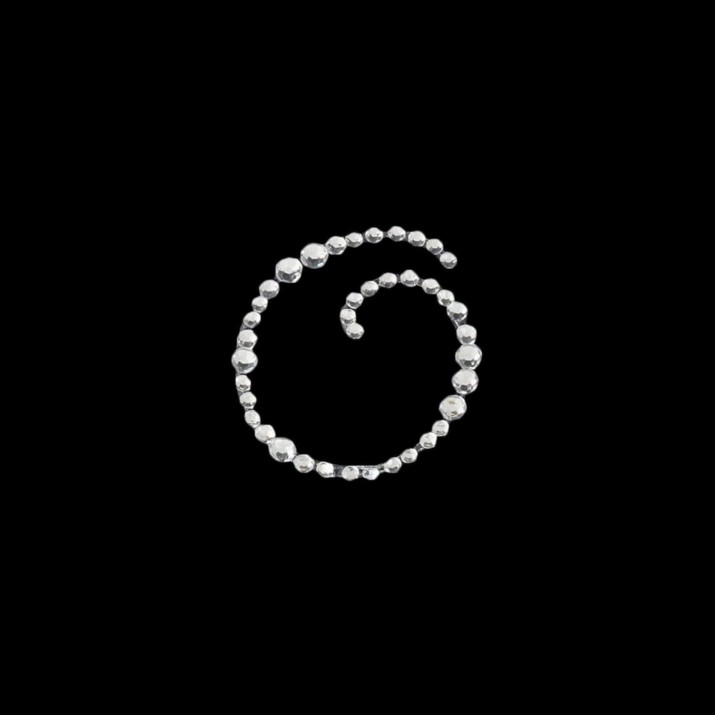 12 Pack 1.5" Clear Rhinestone Monogram Letter Jewel Sticker Self Adhesive DIY Diamond Decor - O