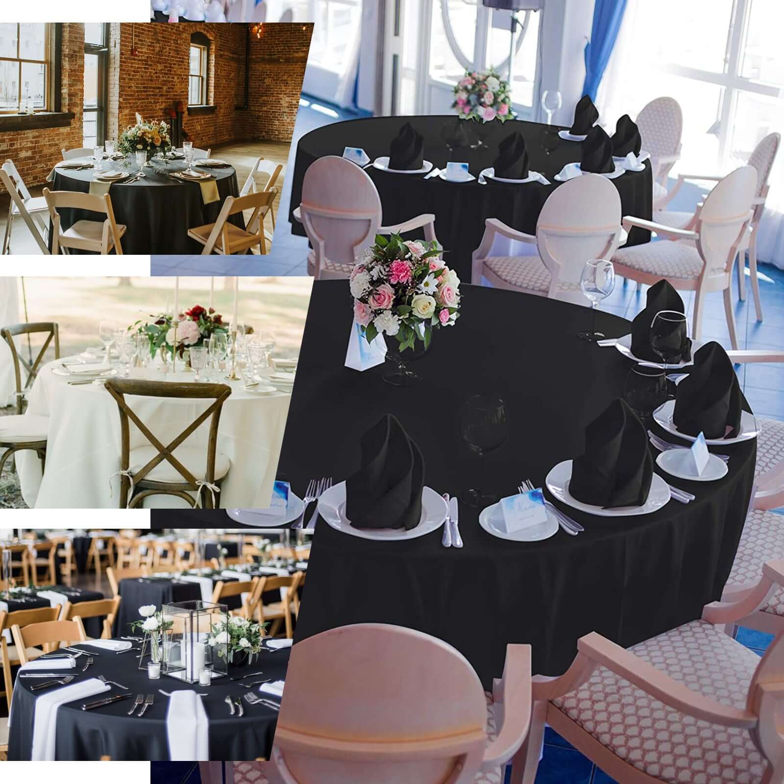 100% Cotton 90" Round Tablecloth White Linen - Sophisticated, Soft & Breathable Table Cover