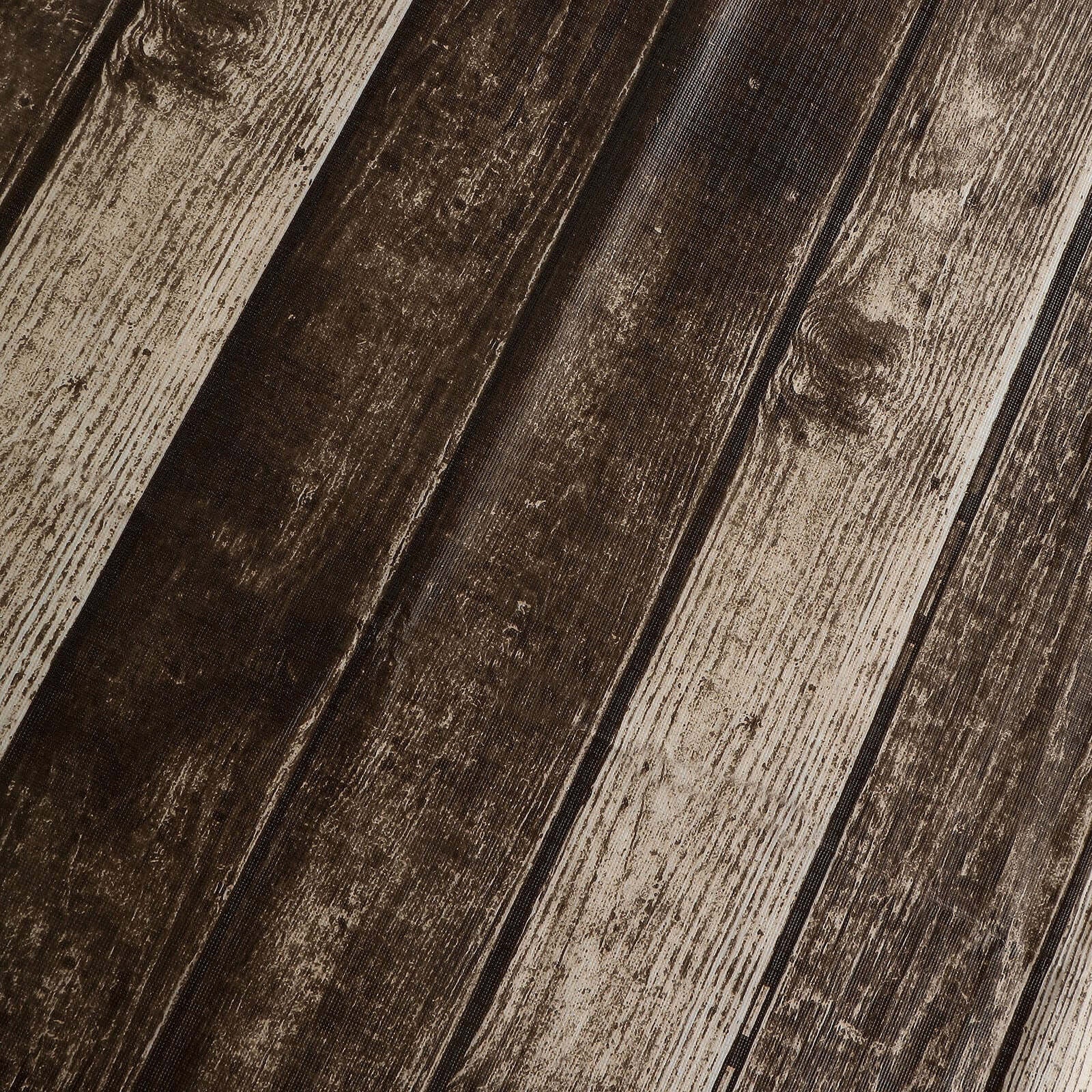 5-Pack Plastic Tablecloths Charcoal Gray Rectangle with Rustic Wooden Print - Stylish PVC Disposable Covers 52"x108"