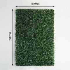 11 Sq ft. Dark Green Boxwood Hedge Garden Wall Backdrop Mat - 4 Artificial Panels