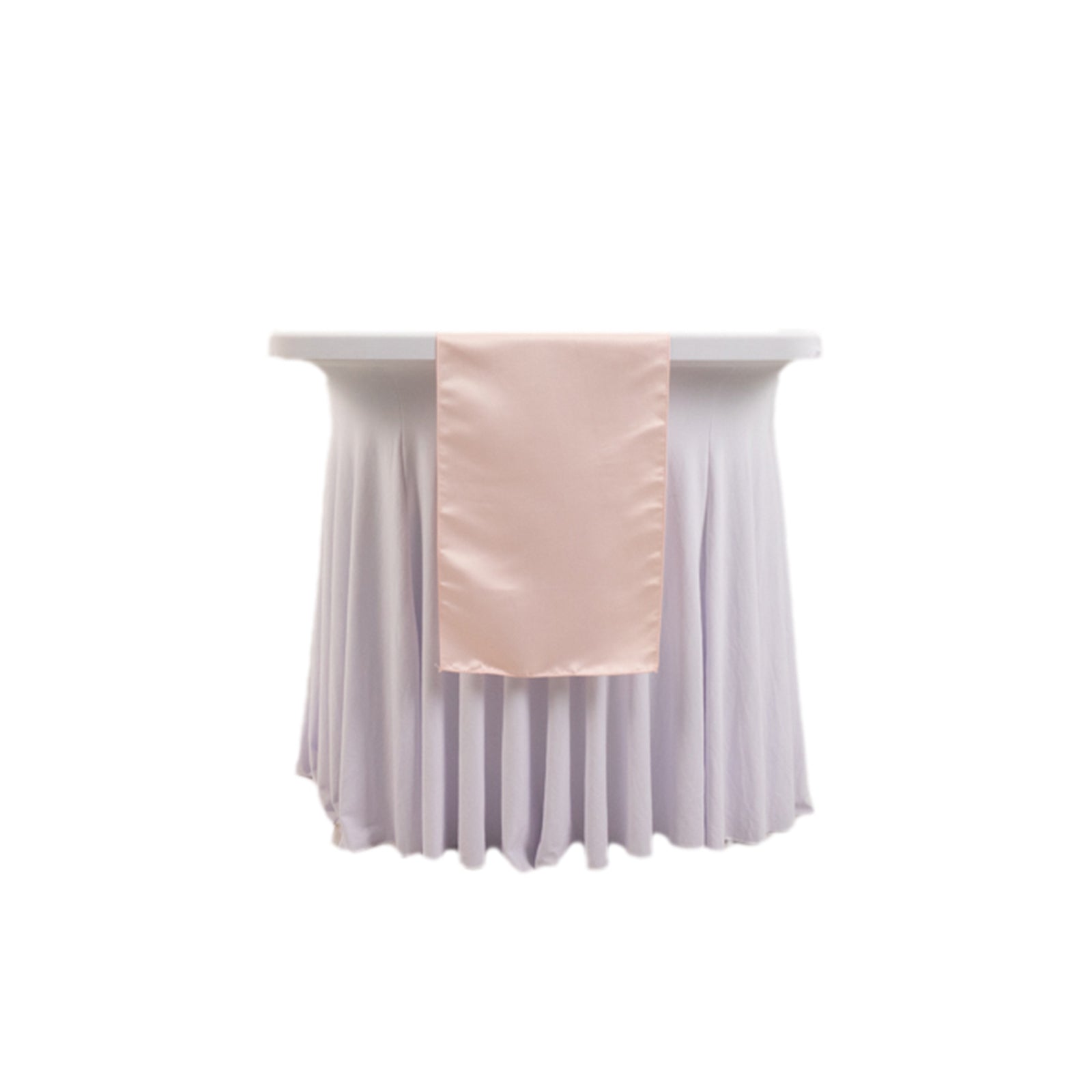 Lamour Satin 12"x108" Table Runner Blush - Smooth & Lustrous Finish