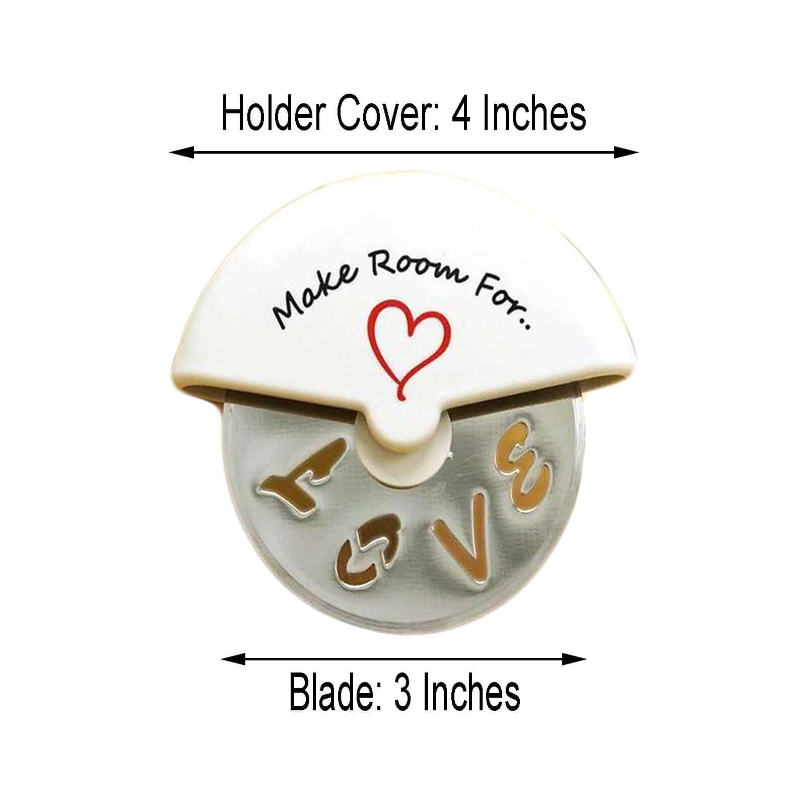 Make Room For Love Stainless Steel Pizza Cutter Party Favor