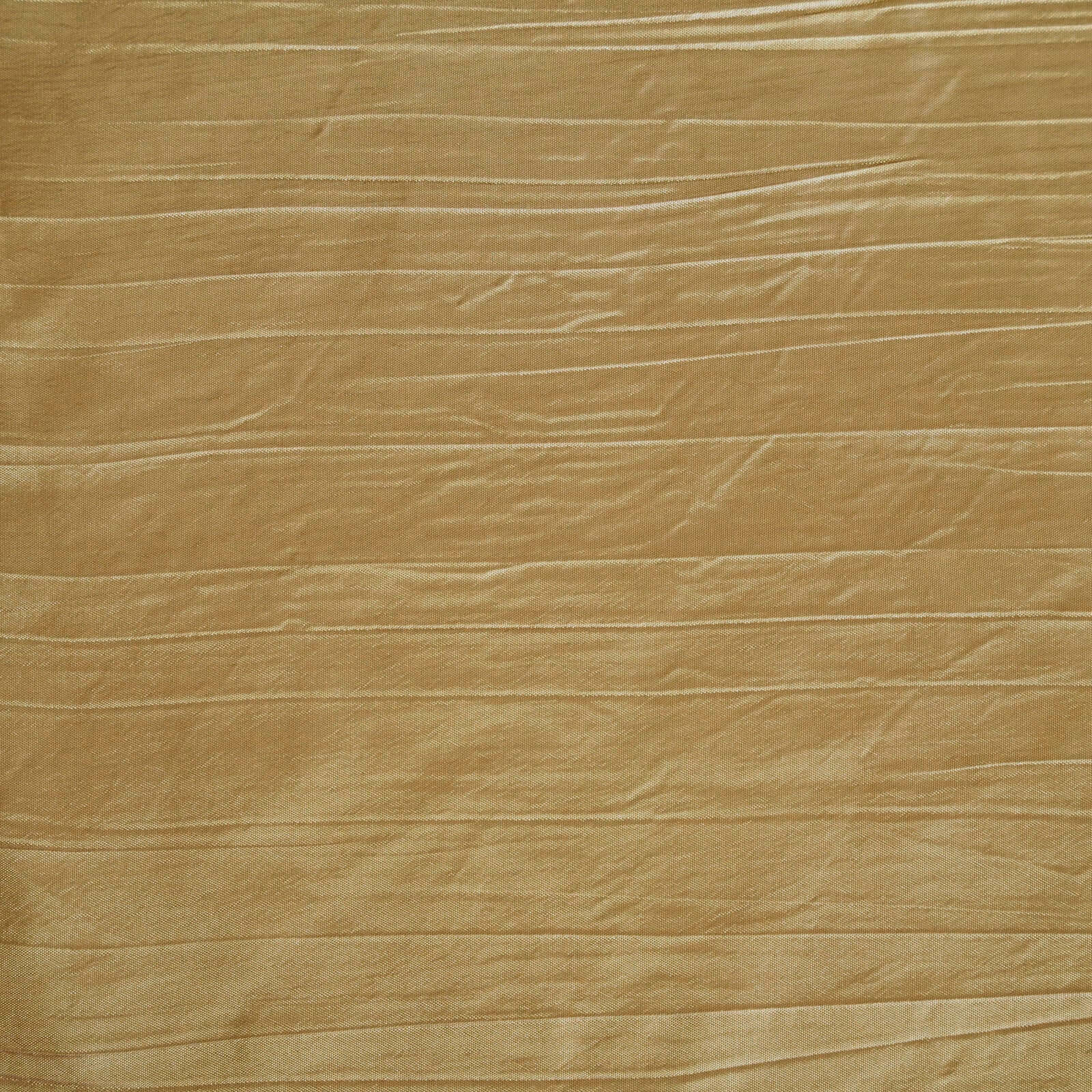 Taffeta 120" Round Tablecloth Gold - Seamless Accordion Crinkle Design for Stylish Occasions