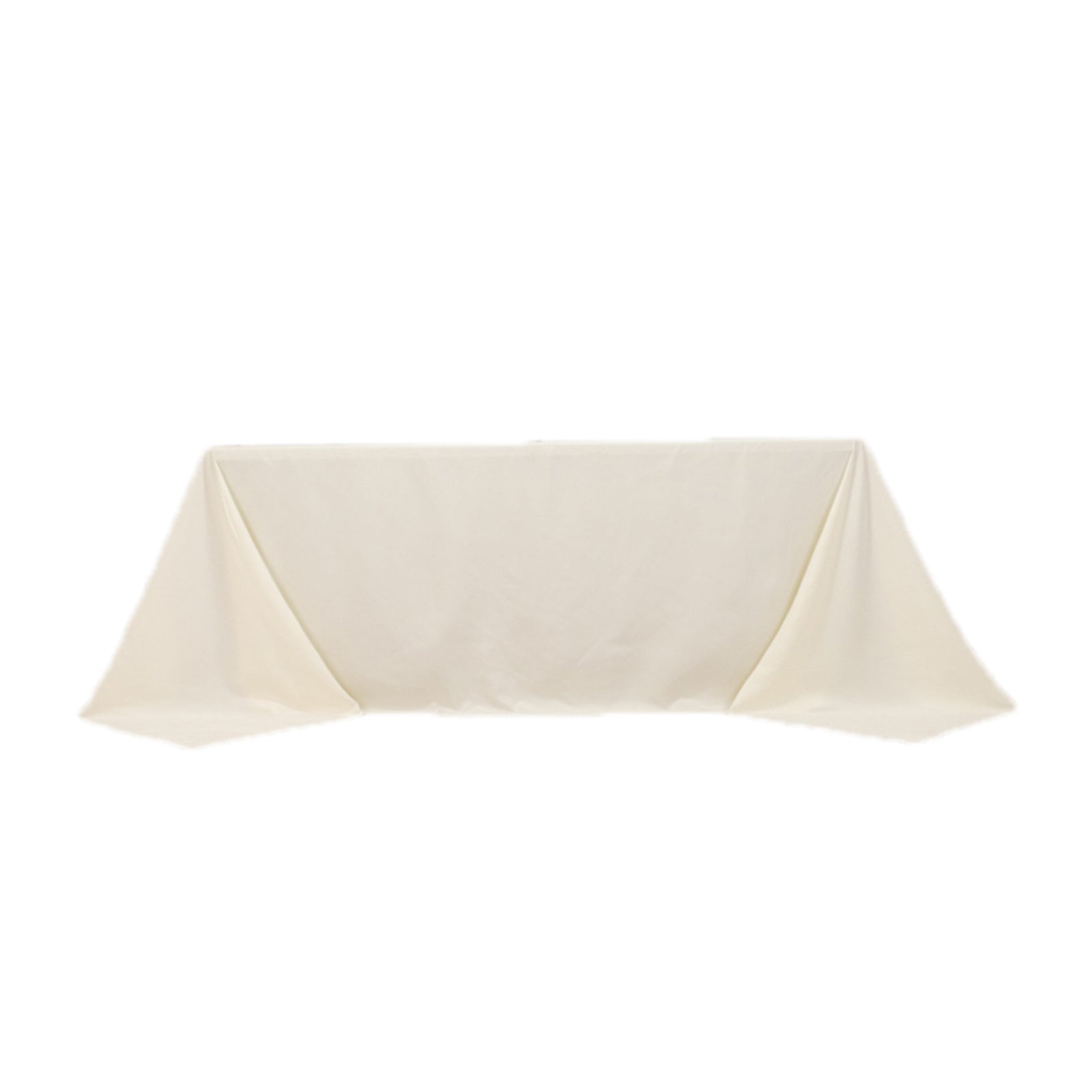 Cotton Blend 90"x132" Rectangle Tablecloth Ivory - Seamless Wrinkle-Resistant Table Cover