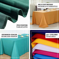 Polyester 72"x120" Rectangle Tablecloth Nude - Durable and Stylish Table Cover