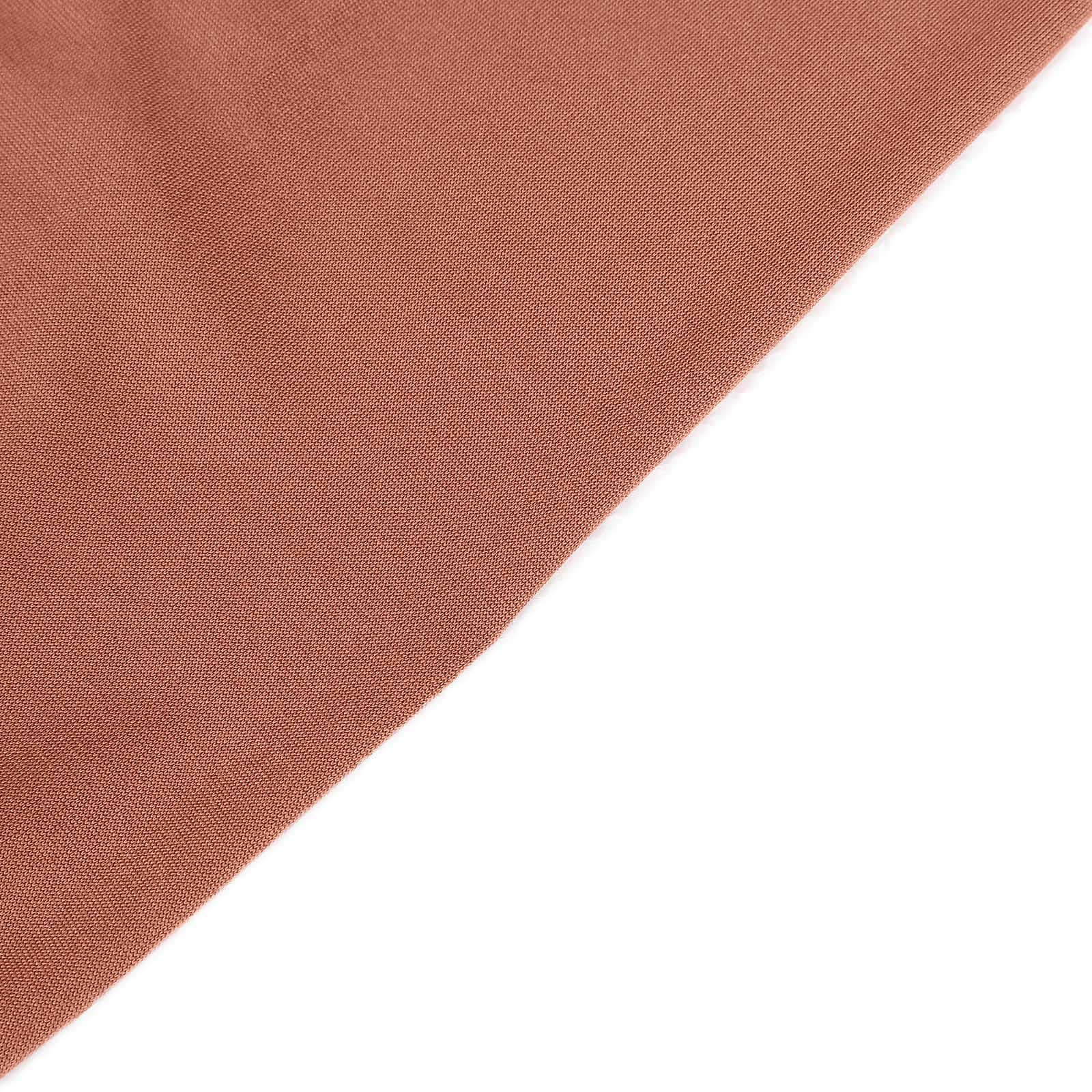 5 Pack Stretch Spandex Chair Sashes Terracotta (Rust) - Fitted Finish Two Ply Heavy Duty Chair Bands 5"x12"