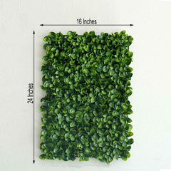 11 Sq ft. Green Boxwood Hedge Garden Wall Backdrop Mat - 4 Artificial Panels