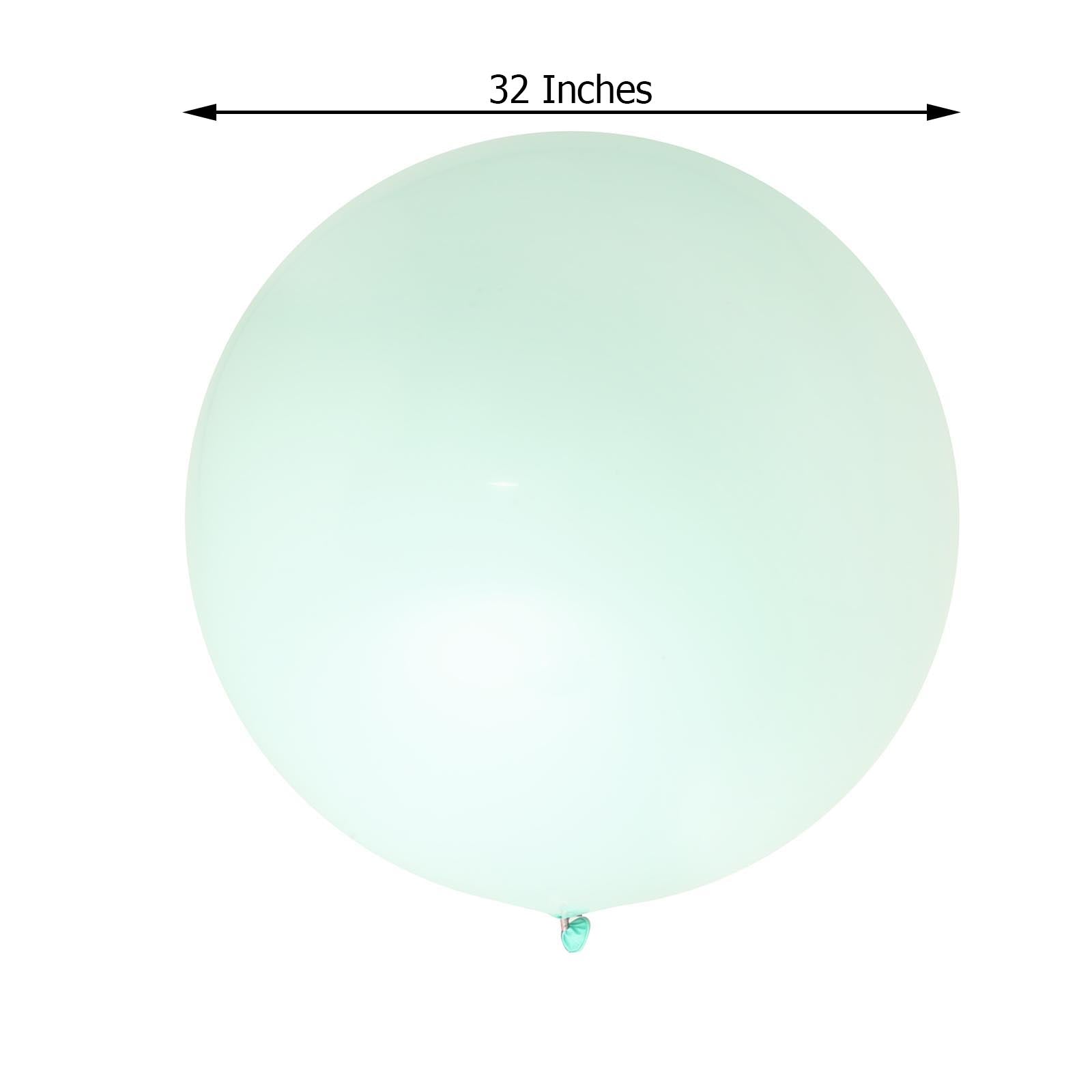 2 Pack 32" Large Matte Pastel Seafoam Helium or Air Latex Balloons