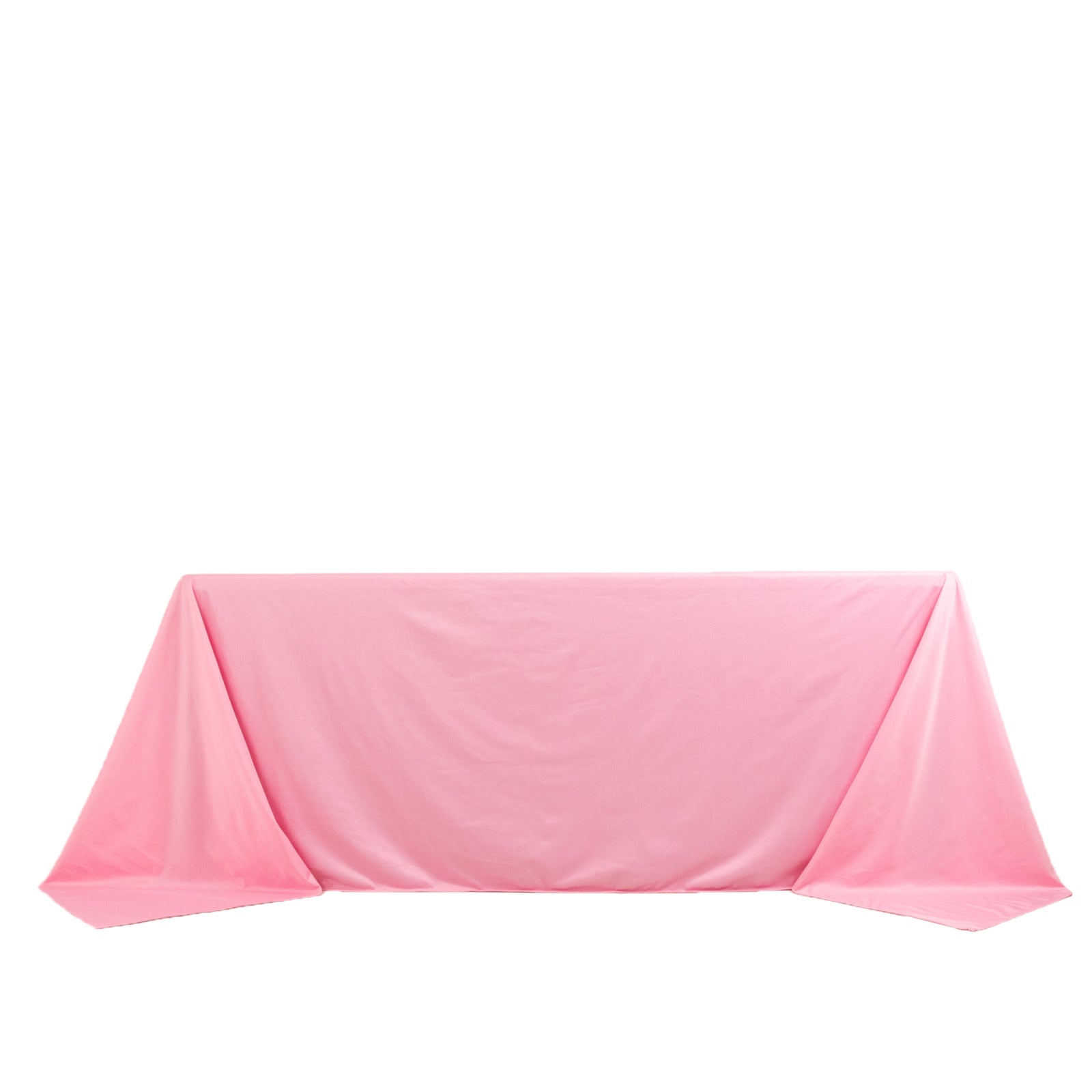 Scuba Rectangular 90"x132" Tablecloth Pink - Wrinkle Free, Stain Resistant & Seamless Table Cover