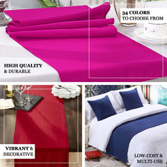 Polyester 12"x108" Table Runner Blush - Durable & Wrinkle-Resistant Table Decor