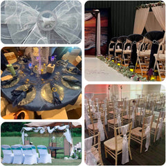 20 Pack Diamond Round Chair Sash Band Buckle Pins Black - Timeless Rhinestone Napkin Rings 2.5"