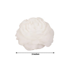5-Pack Scented Candles Floating Peony Flower Design White Wax - Decorative Party Favors with Individual Gift Boxes & Ribbons 3"