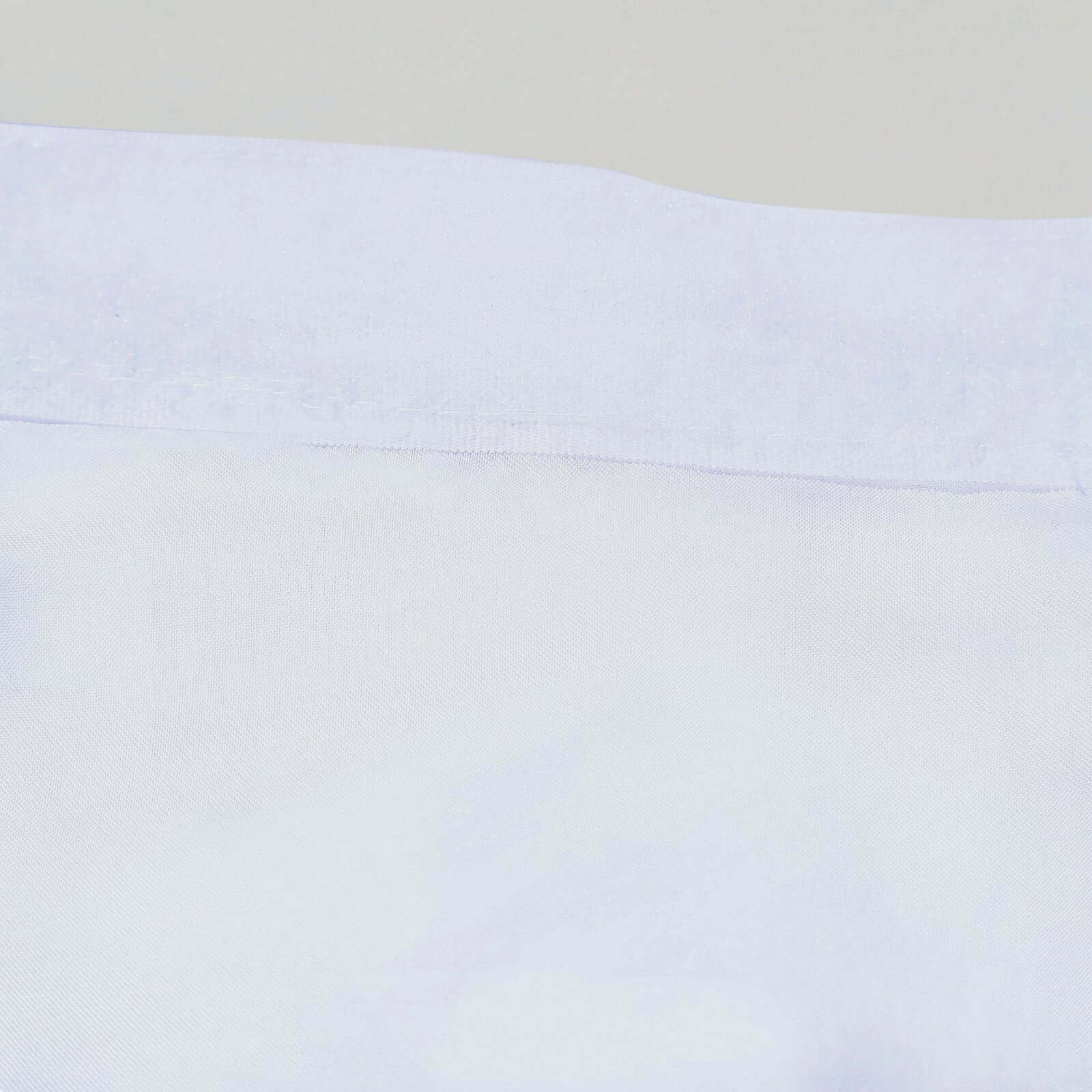 Taffeta 21ft Table Skirt White Cascading Curly Willow Style for Weddings & Banquets