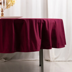 Scuba Round 90" Tablecloth Burgundy - Wrinkle Free & Stain Resistant Table Cover