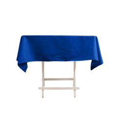 Cotton Blend 54"x54" Square Tablecloth Royal Blue- Wrinkle-Resistant Table Cover