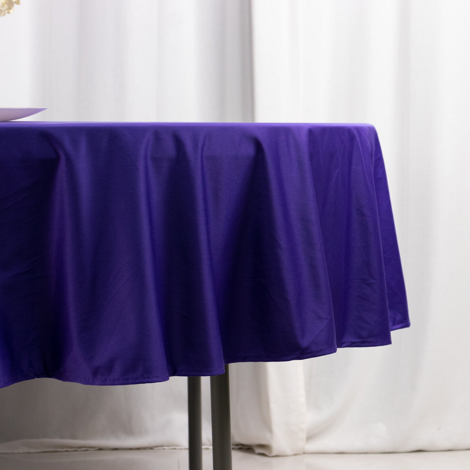 Scuba Round 90" Tablecloth Purple - Wrinkle Free & Stain Resistant Table Cover